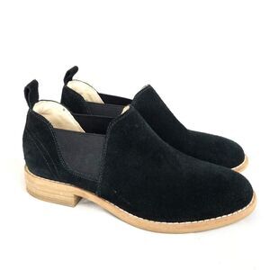 NEW NWT Clarks Edenvale Page Slip On Ankle Boots Black Suede Women's Size 5